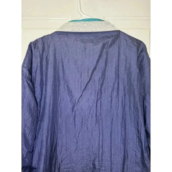 LAURA KATHERINE Vintage 80's Women's REVERSIBLE Windbreaker Jacket Green Gray L - Picture 6 of 12